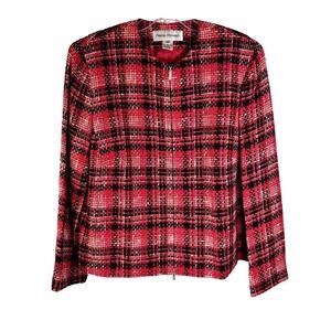 Rena Rowan Plaid Blazer Women's Size 14W Preppy